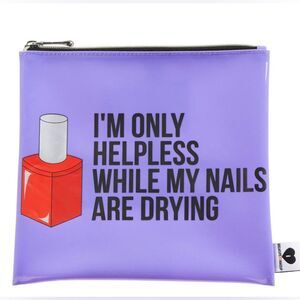 Breakups To Makeup Nails Drying Makeup Zip Bag Pouch.